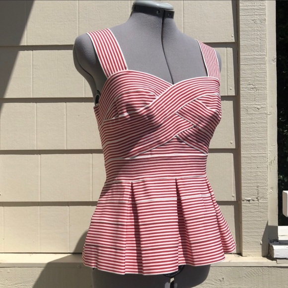 HD In Paris Cabana Peplum Bandage Tank Top - Picture 4 of 7